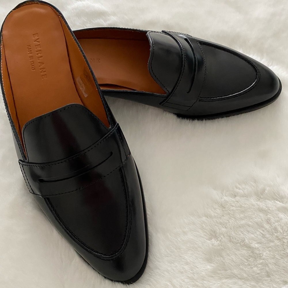 NWOT Everlane Modern Loafer mule in black